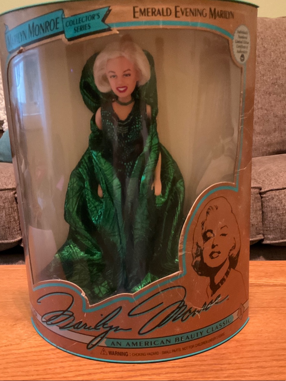 Marilyn Monroe 1993 Emerald Evening Doll, NIB, Box Has Flaws
